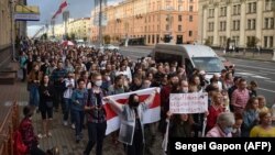 Протестна хода в Мінську, 27 серпня 2020 року