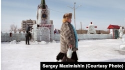 Ледовый Кремль. Краснокаменск, Забайкальский край. Фотография Сергея Максимишина