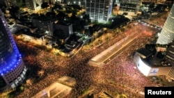 د سېپتېمبر پر لومړۍ نېټه د تل ابیب مرکزي برخې ته مظاهرین ورټول شوي ول.