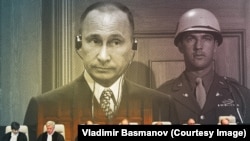 Колаж із сайту Володимира Басманова, який ілюструє звернення до Міжнародного кримінального суду в Гаазі