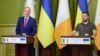 Прем'єр-міністр Ірландії Міхол Мартін та президент України Володимир Зеленський на брифінгу у Києві, 6 липня 2022 року