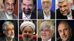The eight candidates who won approval to stand in Iran's presidential elections to be held in June.