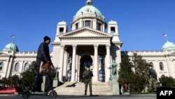 Zgrada Skupštine Srbije u vreme pandemije