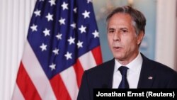 U.S. Secretary of State Antony Blinken delivers remarks at the State Department in Washington. (file photo)