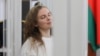 Катерина Андреєва в залі суду, Мінськ, лютий 2021 року