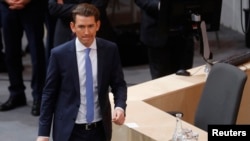 Себастьян Курц на сесии парламента, 20 декабря 2017 года