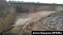 Нелегальный глиняный карьер под Новосибирском