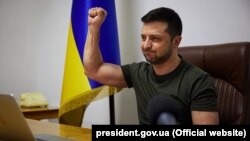 Президент України Володимир Зеленський під час звернення до парламенту Великої Британії. Київ, 8 березня 2022 року