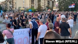 Deo okupljenih na antivladinom protestu u Novom Sadu, 5.9.2025.