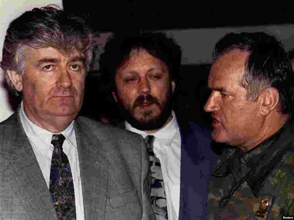 Radovan Karadžić i Ratko Mladić, Pale, 06.05.1993. Foto: Reuters