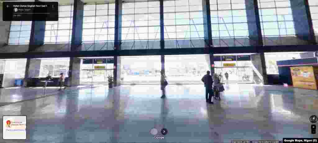 Izgled unutrašnje galerije na Železničkoj stanici pre rekonstrikcije. Print screen sa Google Mapsa, fotografija korisnika "Nigon" iz juna 2022. godine