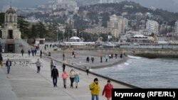Набережная Ялты, 30 марта 2020 год