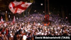 Грузія. Тбілісі. Акція з вимогою звільнити Міхеїла Саакашвілі, 14 жовтня 2021 року