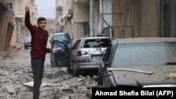 У місті Джандайріс у регіоні Афрін на півночі Сирії після обстрілу з боку турецьких військ, фото 24 січня 2018 року