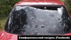 Машина, пострадавшая от града в Симферополе, 5 июня 2019 год