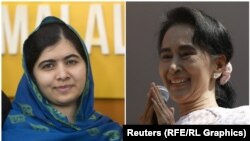 Лауреати Нобелівської премії миру Малала Юсафзай та Аун Сан Су Чжи