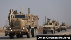 Vojna vozila SAD-a u Hasaki, Sirija 6. decembra, 2024. SAD je početkom decembra izveo više napada na skrovišta ostataka "Islamske države" u Siriji.