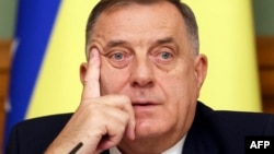 Лидерът на босненските сърби Милорад Додик на пресконференция в Москва на 9 септември 2025 г.