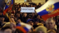 Пророссийская акция в Севастополе в поддержку референдума о статусе Крыма