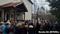 Roditelji i građani na protestu podrške Osnovnoj školi "Dimitrije Tucović", 23. januar 2025.