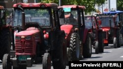 Sa protesta farmera u Crnoj Gori 2021.