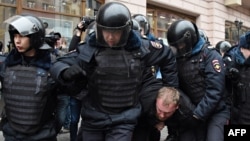 Задержания в Москве во время одной из протестных акций