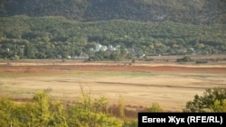 Чернореченское водохранилище, которое снабжает Севастополь водой, 30 сентября 2020 год