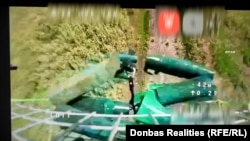 Процесс минирования линии соприкосновения с дрона 59-й ОШБр Сил беспилотных систем