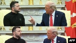 Моменти емоційної суперечки в Овальному кабінеті Білого дому між президентом США Дональдом Трампом і президентом України Володимиром Зеленським. США, 28 лютого 2025 року (комбіноване фото)