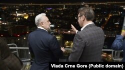 Crnogorski premijer Zdravko Krivokapić i srpski predsjednik Aleksandar Vučić u Beogradu, novembar 2021.