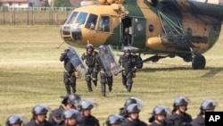 Trupe EFOR în timpul unui exercițiu, în 2023.