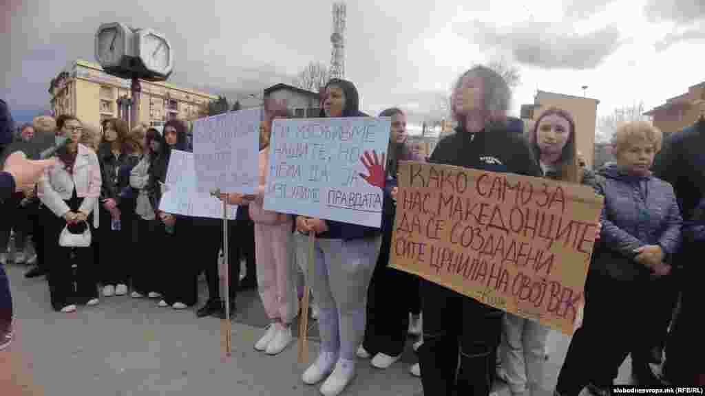 Kočani, odavanje počasti poginulima u požaru, 17.3.2025.