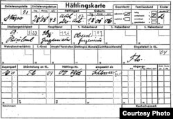 Концлагерная карточка Макса Файнштейна – Arolsen Archives