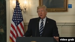 Дональд Трамп обращается к народу из Белого дома, 2 октября 2017