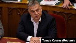 Виктор Орбан перед голосованием за законы "Стоп Сорос" в парламенте Венгрии, 20 июня 2018 года