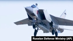 The fighter jets are equipped with Kinzhal missiles, which have a range of up 2,000 kilometers and fly at 10 times the speed of sound.