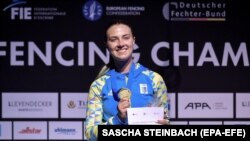 Українська шаблістка Ольга Харлан. Дюссельдорф, Німеччина, 17 червня 2019 року