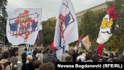 Србија - Студенти протестираат во поддршка на Србите од Косово, Белград, 11 октомври 2025 година