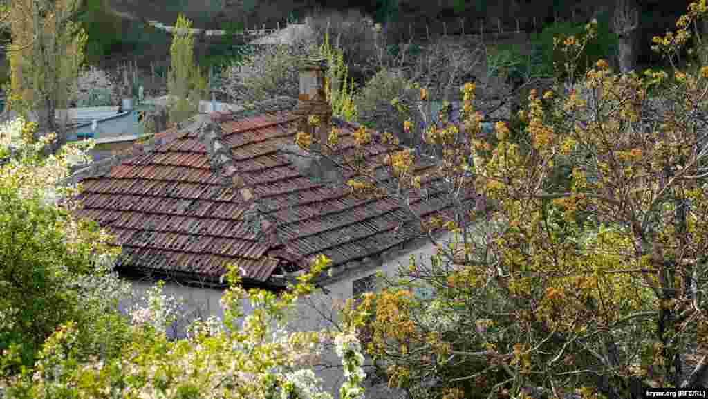 Крыша старого дома на улице Зеленая 