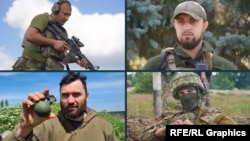 Зліва направо: загиблі побратими «Яра», «Барні», «Дерех» і «Ведмедик»