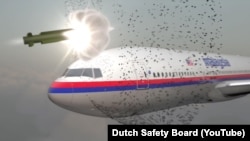 Рядом с кабиной пилотов взорвалась боеголовка 9N314M российской ракеты. Компьютерная реконструкция.