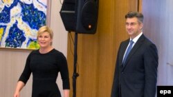 Predsjednica i premijer Hrvatske, Kolinda Grbar Kitarović i Andrej Plenković
