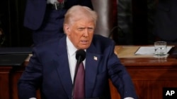 Президент Дональд Трамп виступає на спільному засіданні Конгресу в залі Палати представників у Капітолії США у Вашингтоні, 4 березня 2025 року