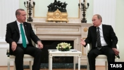 Президент Турции Реджеп Тайип Эрдоган и президент России Владимир Путин.Москва. 23 сентября 2015 года