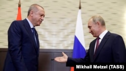 Президент Турции Реджеп Тайип Эрдоган и президент России Владимир Путин (архивное фото)