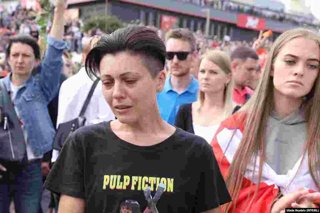 Біля станції метро «Пушкінська» в Мінську