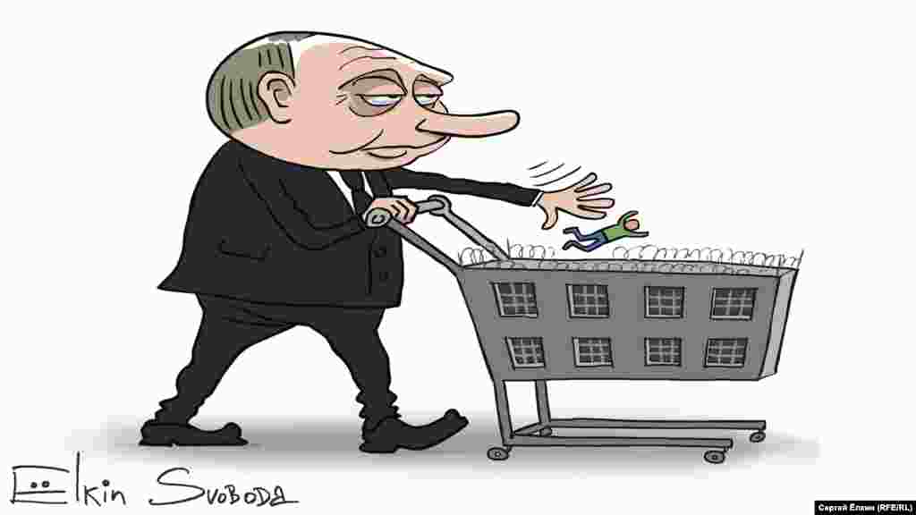 Нинішня Росія і президент Володимир Путін очима російського художника Сергія Йолкіна. НА ЦЮ Ж ТЕМУ