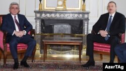 Серж Саргсян и Гейдар Алиев во время встречи в Берне