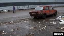 Улица Донецка. Март 2015 года