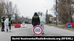 КПП на в’їзді до Умані під час весняного карантину, фото 10 квітня 2020 року